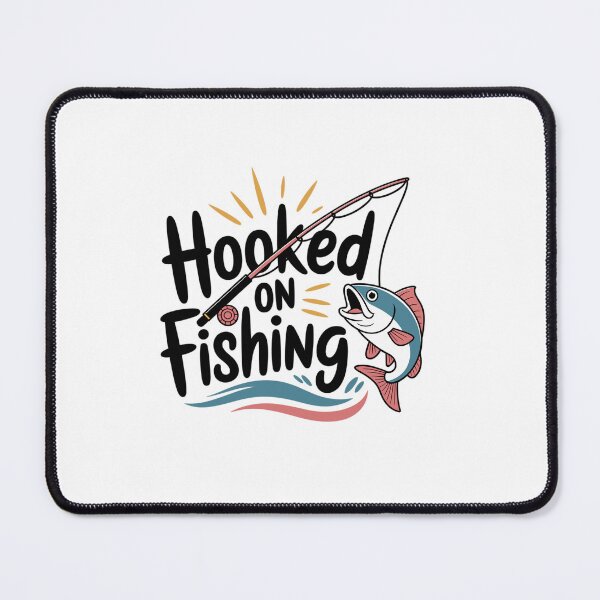 Item preview, Hooked On Fishing-funny Fishing Motif designed and sold by MrERNST.