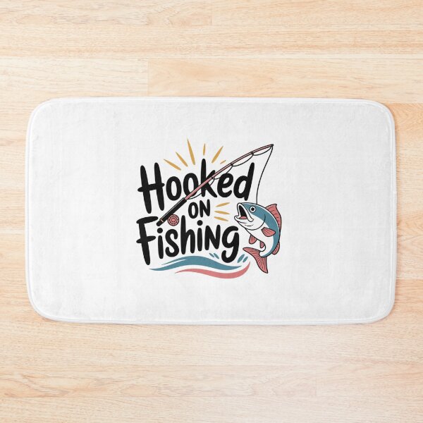 Item preview, Hooked On Fishing-funny Fishing Motif designed and sold by MrERNST.