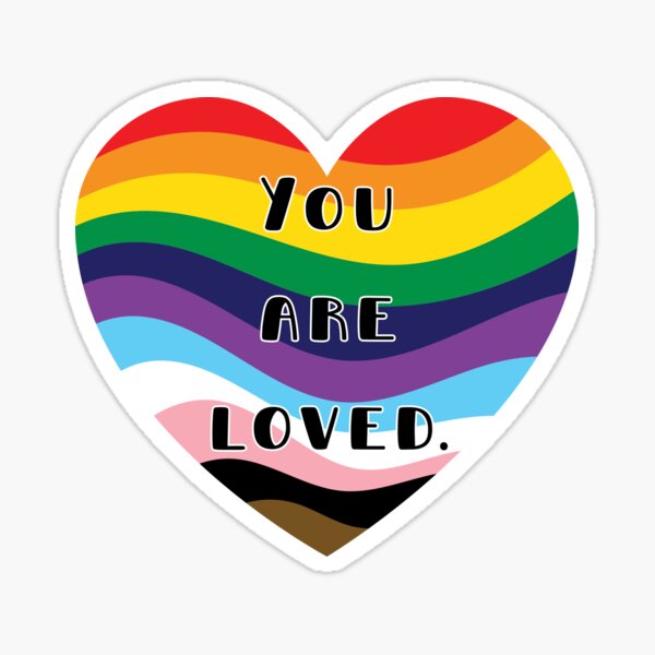 Item preview, You are loved - lgbtq flag designed and sold by DanielleRoseCO.