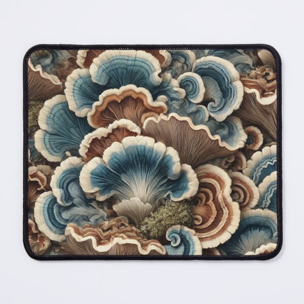 Item preview, Mystic Fungi: A Seamless Blue and Brown Pattern designed and sold by Wiredart.