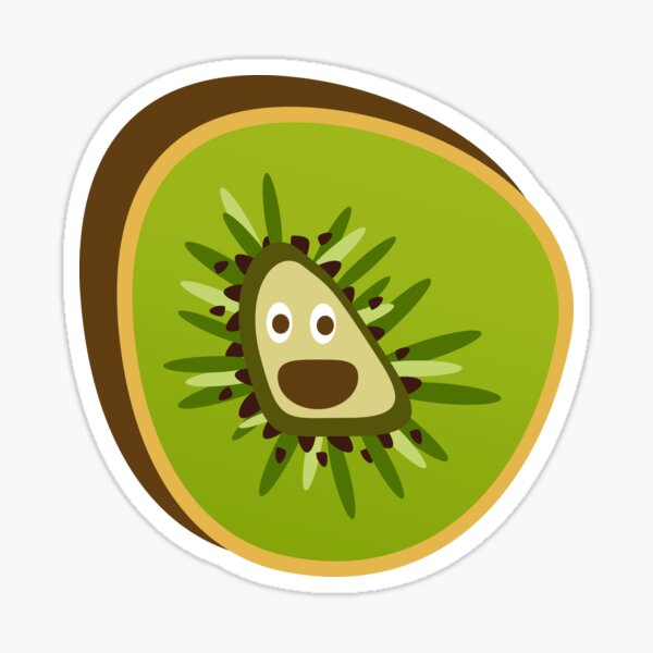 Vista previa del artículo con la obra «Kiwi feliz vectorial», diseñado y vendido por Mitchellkessler.