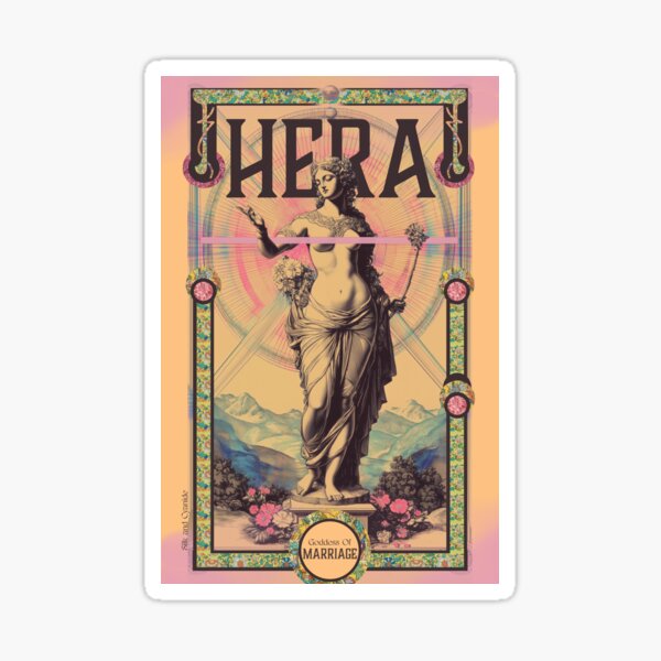 Vista previa del artículo con la obra «HERA - Diosa del matrimonio», diseñado y vendido por silkandcyanide.