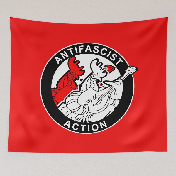 Item preview, Antifascist rooster designed and sold by remerasnerdas.