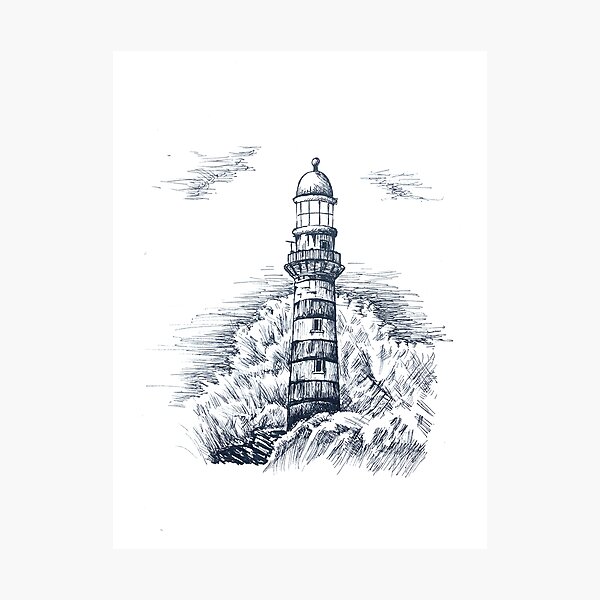 Item preview, Lighthouse in a storm designed and sold by sen-box.