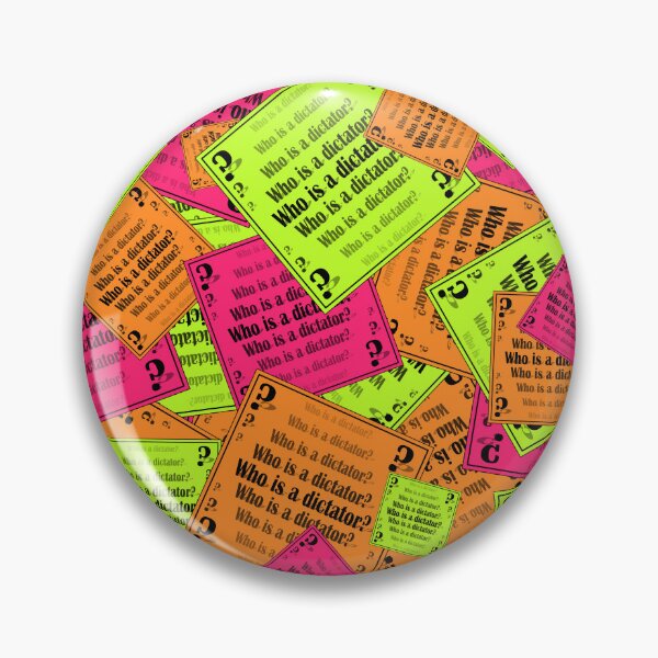 Item preview, A bright pattern of signs with the question "Who is a dictator?" designed and sold by Cherevan.