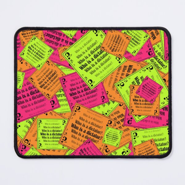 Item preview, A bright pattern of signs with the question "Who is a dictator?" designed and sold by Cherevan.