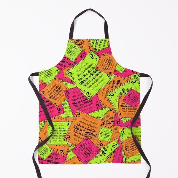 Item preview, A bright pattern of signs with the question "Who is a dictator?" designed and sold by Cherevan.