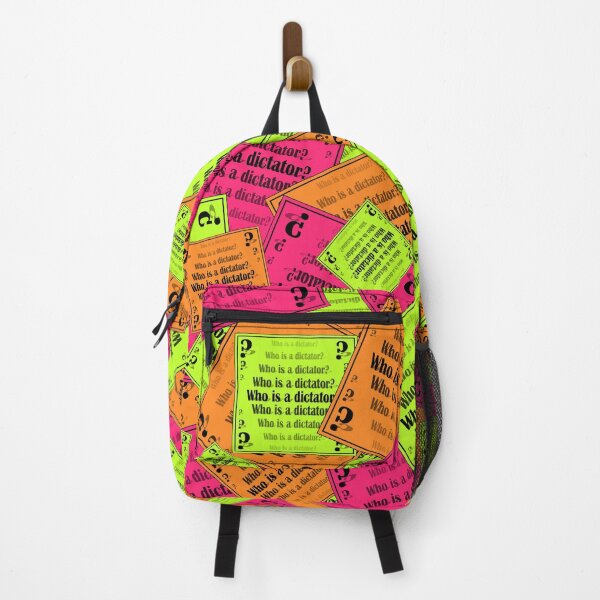 Item preview, A bright pattern of signs with the question "Who is a dictator?" designed and sold by Cherevan.