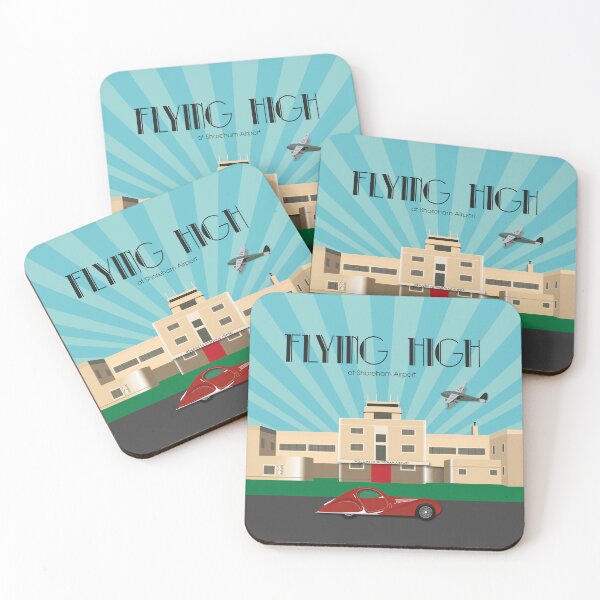 Item preview, Shoreham Airport, Shoreham, West Sussex. Vintage style architecture illustration and gifts designed and sold by Vicky Anne Vaughan.