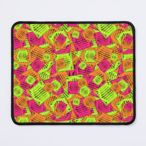 Item preview, A bright pattern of signs with the question "Who is a dictator?" designed and sold by Cherevan.