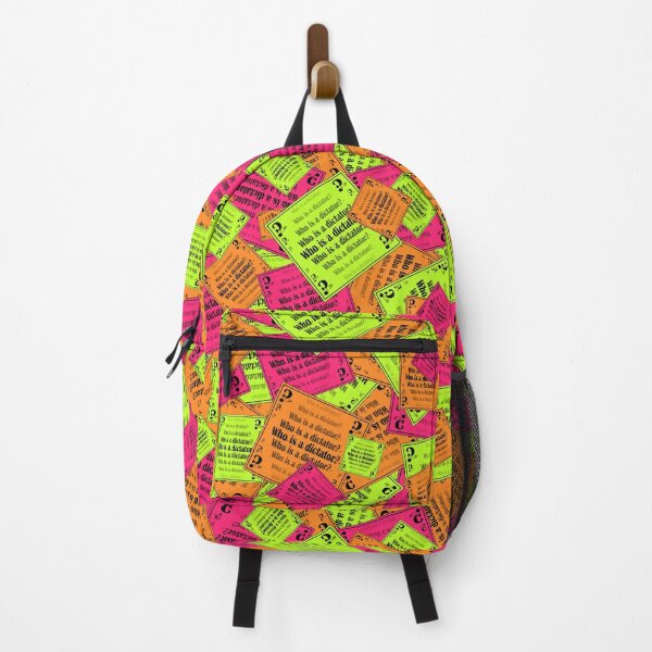 Item preview, A bright pattern of signs with the question "Who is a dictator?" designed and sold by Cherevan.