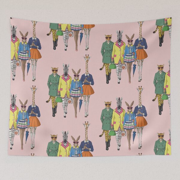 Item preview, Fashion Week Art Print Whimsical Animals in Stylish Outfit designed and sold by KreativKulture.