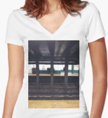 New York, Manhattan, #New York, #Manhattan Women's Fitted V-Neck T-Shirt