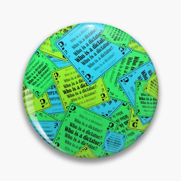 Item preview, A bright pattern of signs with the question "Who is a dictator?" designed and sold by Cherevan.