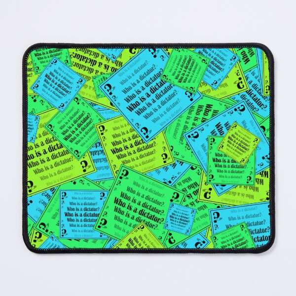 Item preview, A bright pattern of signs with the question "Who is a dictator?" designed and sold by Cherevan.