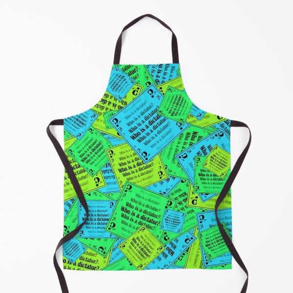 Item preview, A bright pattern of signs with the question "Who is a dictator?" designed and sold by Cherevan.