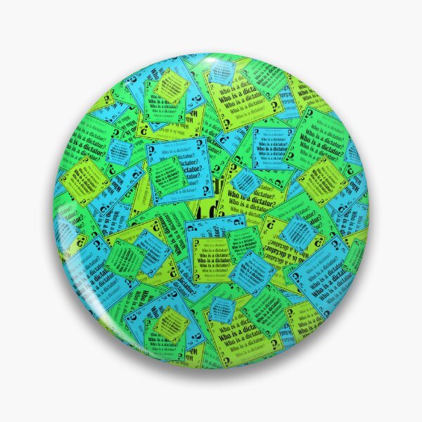 Item preview, A bright pattern of signs with the question "Who is a dictator?" designed and sold by Cherevan.