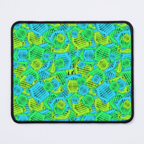 Item preview, A bright pattern of signs with the question "Who is a dictator?" designed and sold by Cherevan.