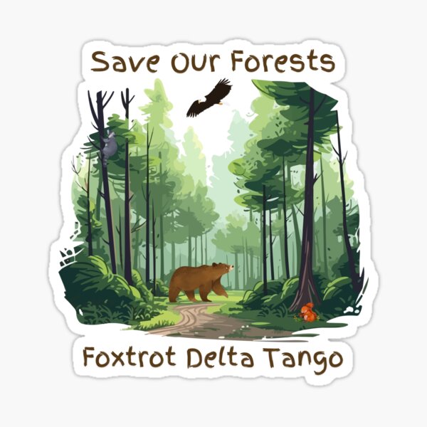 Aperçu de l'œuvre Sauvons nos forêts créée et vendue par SimplyNerdia.