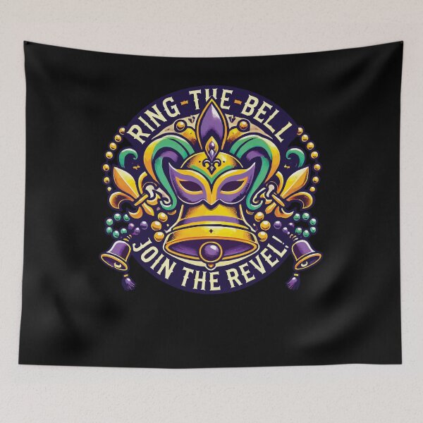 Item preview, Mardi Gras Ring The Bell Join The Revel designed and sold by LuminOrb.