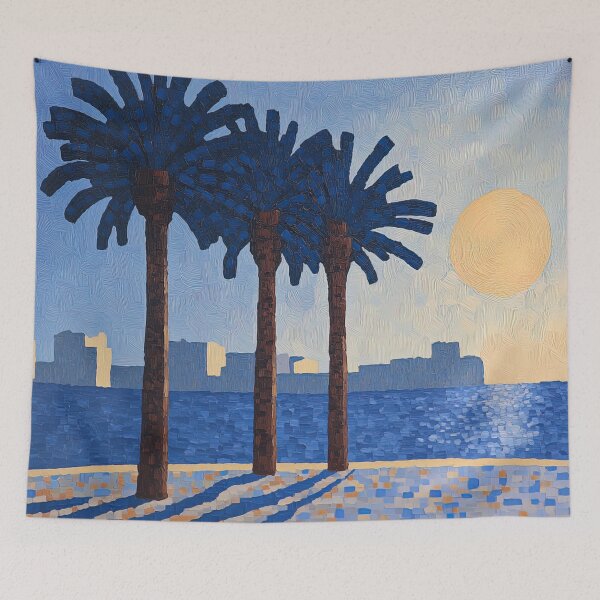 Item preview, Bahrain landscape | Post-impressionist painting style designed and sold by ComicsFactory.