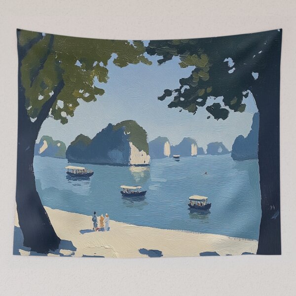 Item preview, Bai Tu Long Bay | Post-impressionist painting style designed and sold by ComicsFactory.