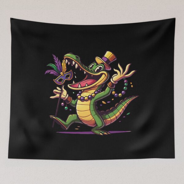 Item preview, Mardi Gras Alligator Celebration Fun designed and sold by LuminOrb.