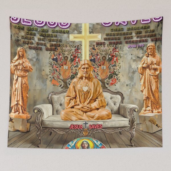 Item preview, JESUS SAVES - Divine Meditation: The Light of Salvation designed and sold by stevepmp.