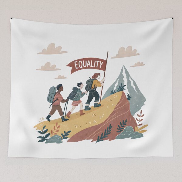 Item preview, Equality Summit: Vintage-Inspired Women's History Month 2025 Hiking Tee designed and sold by AnnDesignStudio.