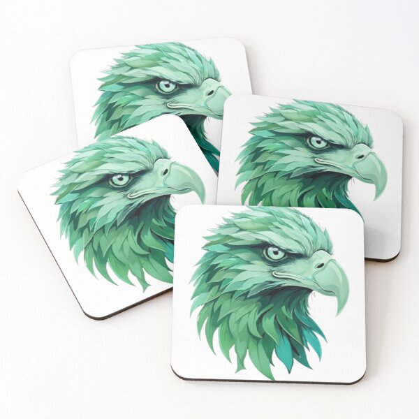 Item preview, Green Spirit Eagle – Vibrant Animal Portrait designed and sold by MaciejCraft.