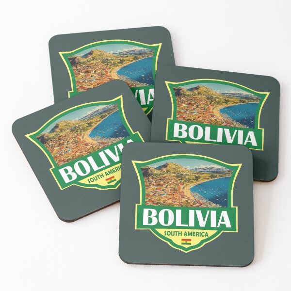 Item preview, Bolivia Illustration Retro Badge designed and sold by KrisSidDesigns.