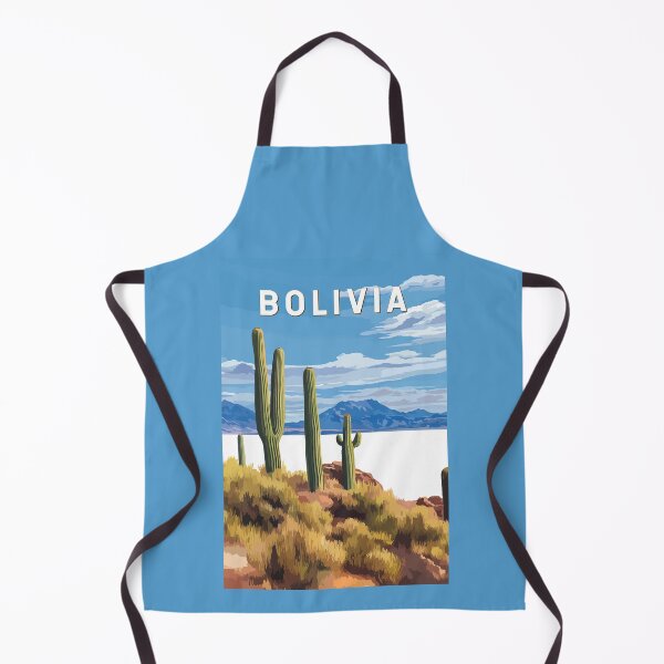 Artikelvorschau, Bolivien Illustration Reisekunst Vintage entworfen und verkauft von KrisSidDesigns.