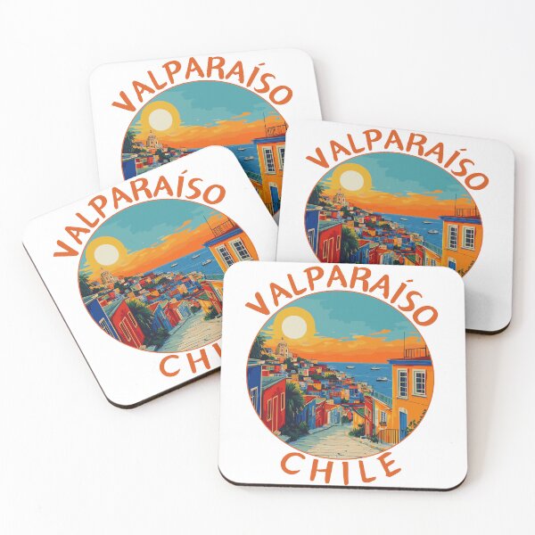 Item preview, Valparaíso in Chile Vintage Art Landscape designed and sold by MaateoDesign.