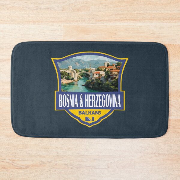 Item preview, Bosnia and Herzegovina Illustration Retro Badge designed and sold by KrisSidDesigns.