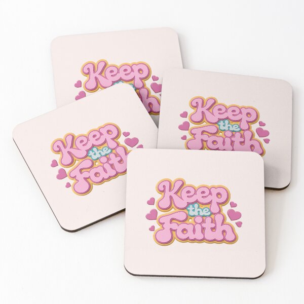 Item preview, Keep the Faith – 2 Timothy 4:7 Pink Kawaii 3D Christian Aesthetic Bible Verse designed and sold by  KnitLuv.