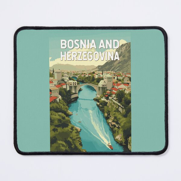 Item preview, Bosnia and Herzegovina Illustration Travel Art Vintage designed and sold by KrisSidDesigns.