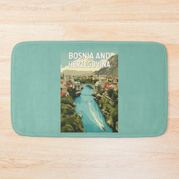 Item preview, Bosnia and Herzegovina Illustration Travel Art Vintage designed and sold by KrisSidDesigns.