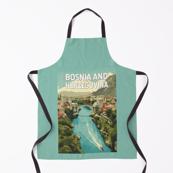 Item preview, Bosnia and Herzegovina Illustration Travel Art Vintage designed and sold by KrisSidDesigns.