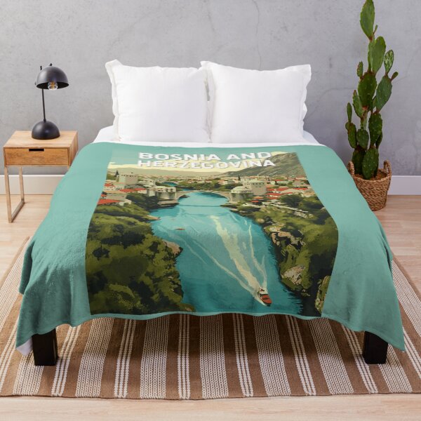 Item preview, Bosnia and Herzegovina Illustration Travel Art Vintage designed and sold by KrisSidDesigns.