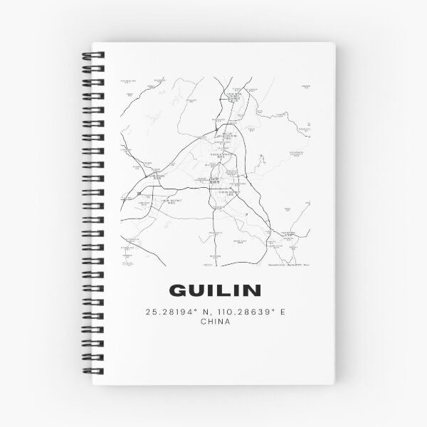 Item preview, Minimalist Guilin Map Art - China City Coordinates Design designed and sold by RM-Journey.