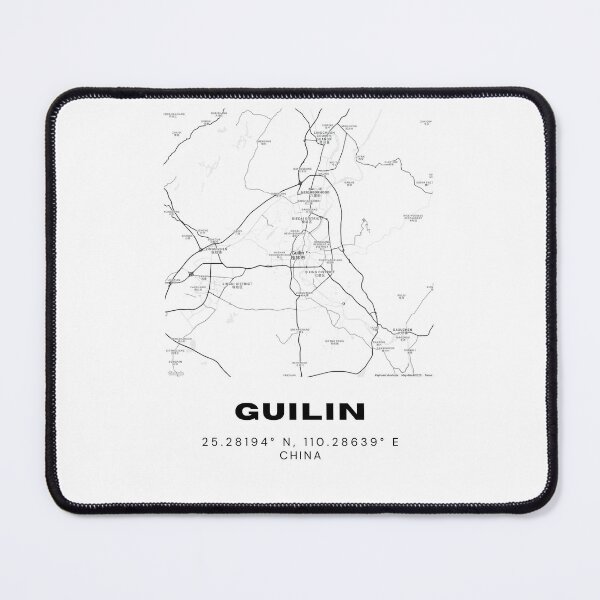 Item preview, Minimalist Guilin Map Art - China City Coordinates Design designed and sold by RM-Journey.