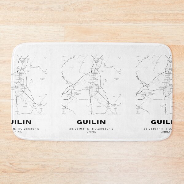 Item preview, Minimalist Guilin Map Art - China City Coordinates Design designed and sold by RM-Journey.