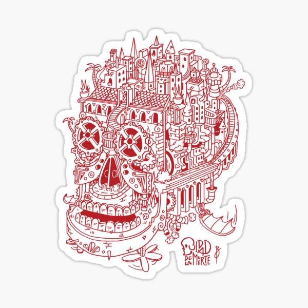 Vista previa del artículo con la obra «Ciudad de los muertos (Rojo)», diseñado y vendido por miscellominous.