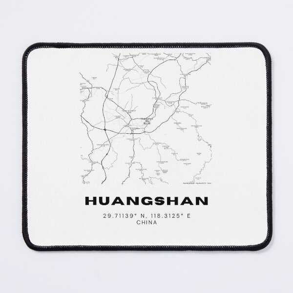 Item preview, Minimalist Huangshan Map Art - China City Coordinates Design designed and sold by RM-Journey.