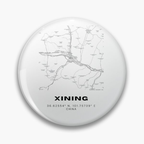 Item preview, Minimalist Xining Map Art - China City Coordinates Design designed and sold by RM-Journey.