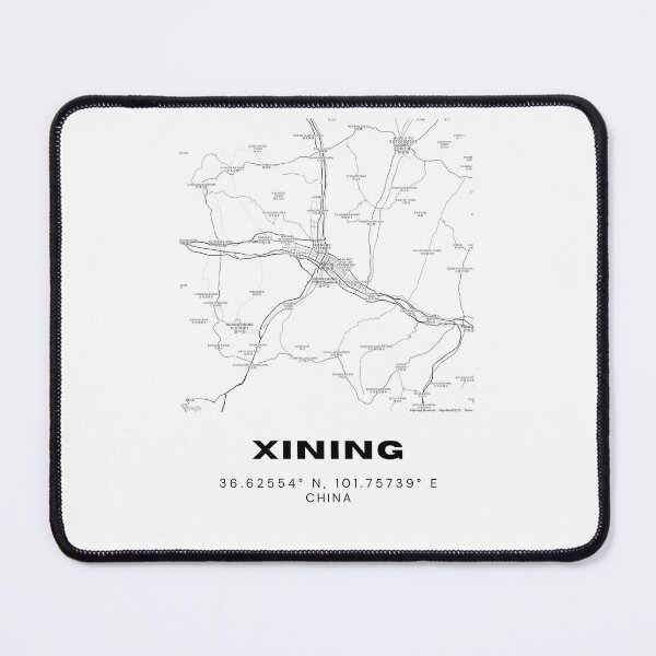 Item preview, Minimalist Xining Map Art - China City Coordinates Design designed and sold by RM-Journey.