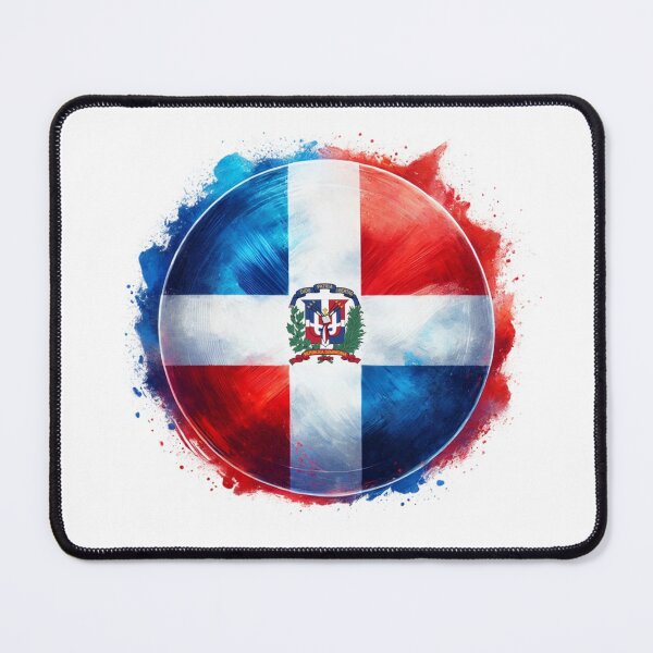 Item preview, Dominican Republic Circle Flag Watercolour Style designed and sold by FlagWardrobe.