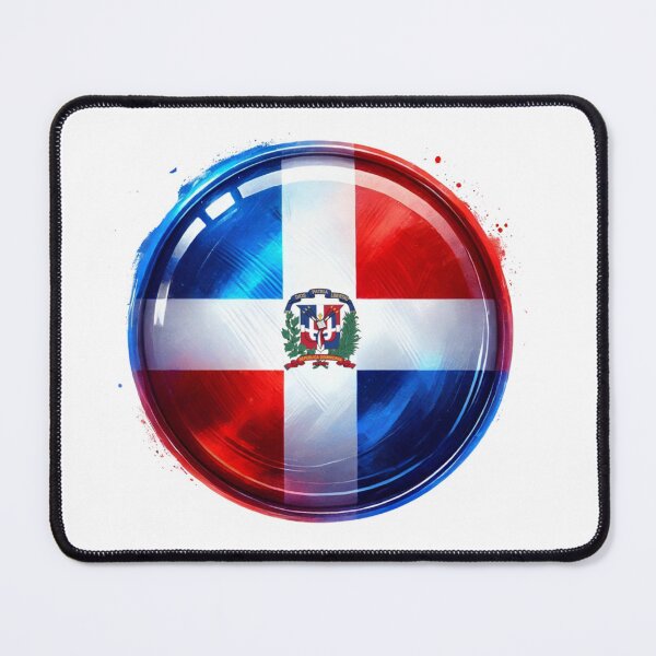 Item preview, Dominican Republic Circle Flag Watercolour Style designed and sold by FlagWardrobe.