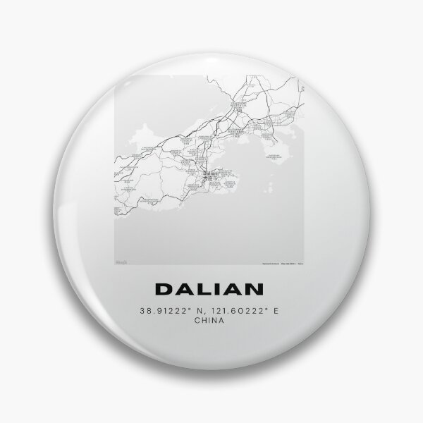 Item preview, Minimalist Dalian Map Art - China City Coordinates Design designed and sold by RM-Journey.