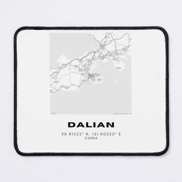 Item preview, Minimalist Dalian Map Art - China City Coordinates Design designed and sold by RM-Journey.